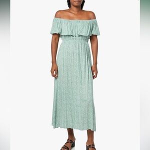 Green Floral Women's Maternity Dress- NWT - Size Large